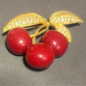 Joan Rivers Classics Collection Cherry Brooch